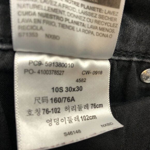 Levis Signature Womens Jeans Size 10S Low-Rise Jegging Skinny Leg Black Denim - Picture 4 of 16